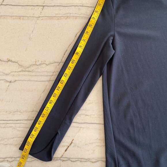 COS Navy blue tunic tulip hem Sz S contemporary classic versatile - Picture 9 of 10